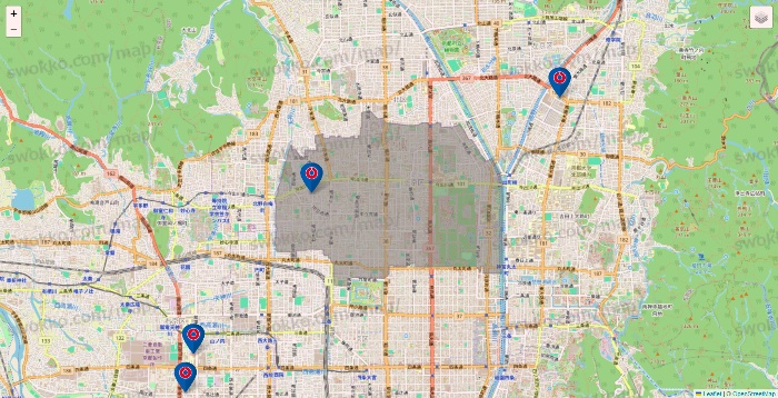 京都府のコーナンの店舗地図