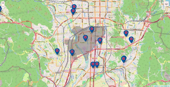 京都府のコーナンの店舗地図