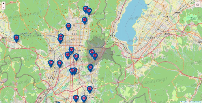 京都府のコーナンの店舗地図