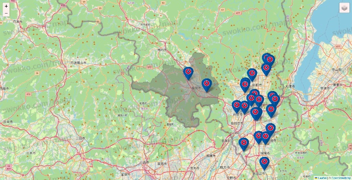 京都府のコーナンの店舗地図