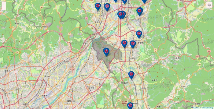 京都府のコーナンの店舗地図
