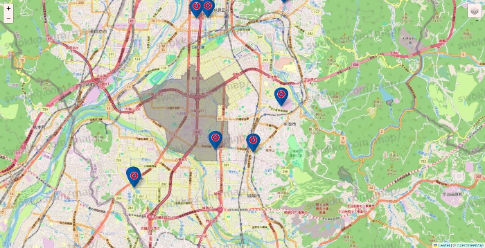京都府のコーナンの店舗地図