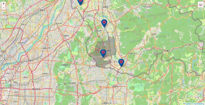 京都府のコーナンの店舗地図