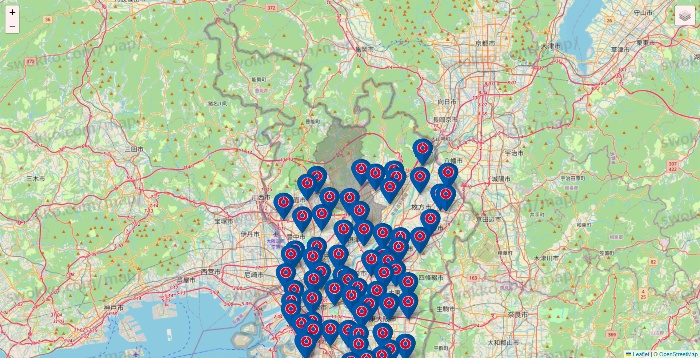 大阪府のコーナンの店舗地図