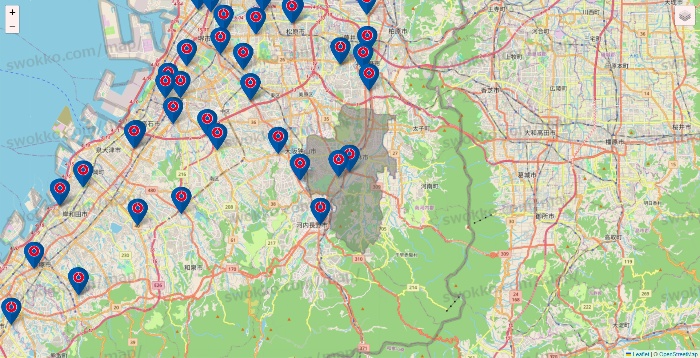 大阪府のコーナンの店舗地図