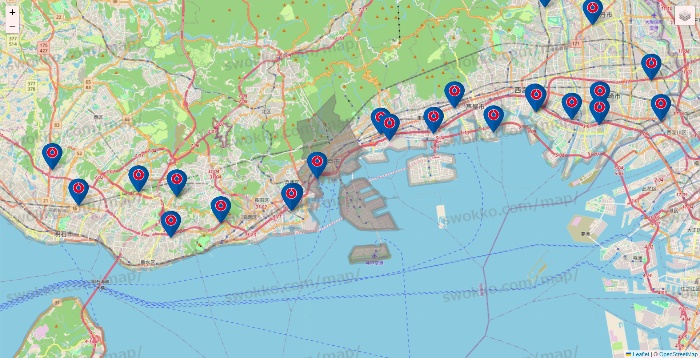 兵庫県のコーナンの店舗地図