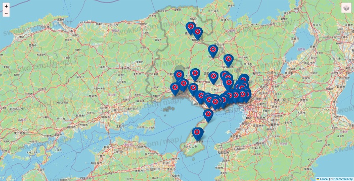 兵庫県のコーナンの店舗地図