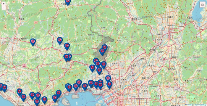 兵庫県のコーナンの店舗地図