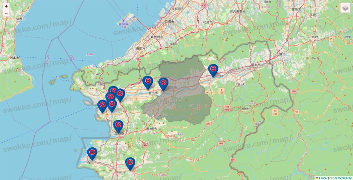 和歌山県のコーナンの店舗地図