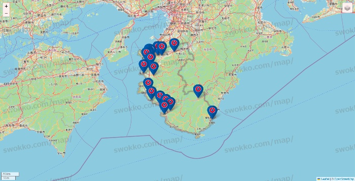 和歌山県のコーナンの店舗地図