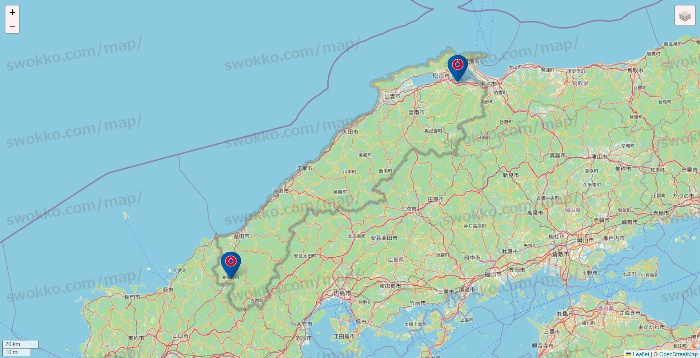 島根県のコーナンの店舗地図