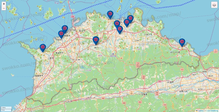香川県のコーナンの店舗地図