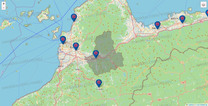 愛媛県のコーナンの店舗地図