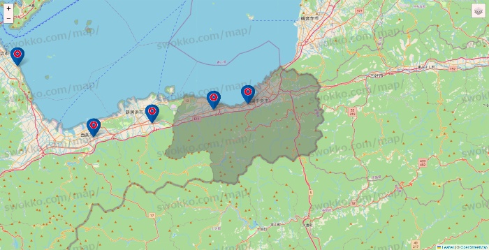 愛媛県のコーナンの店舗地図