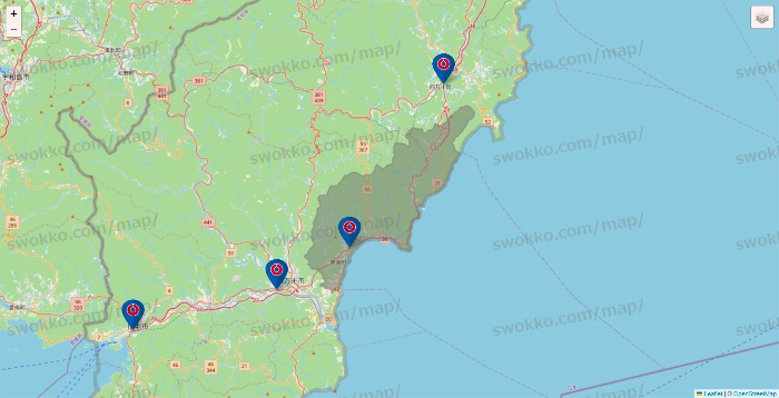 高知県のコーナンの店舗地図