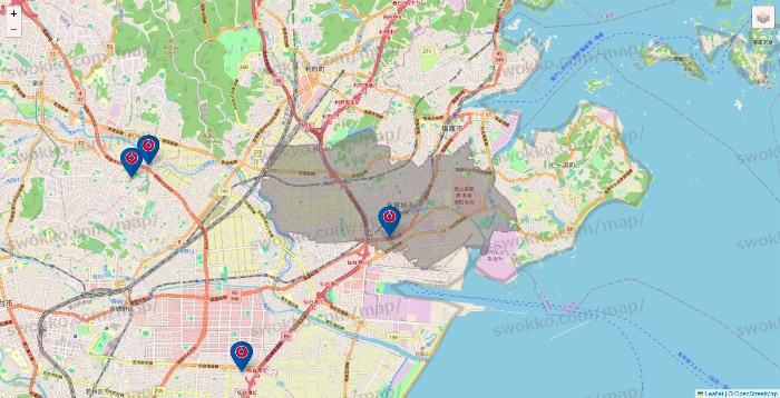 宮城県のコーナンの店舗地図