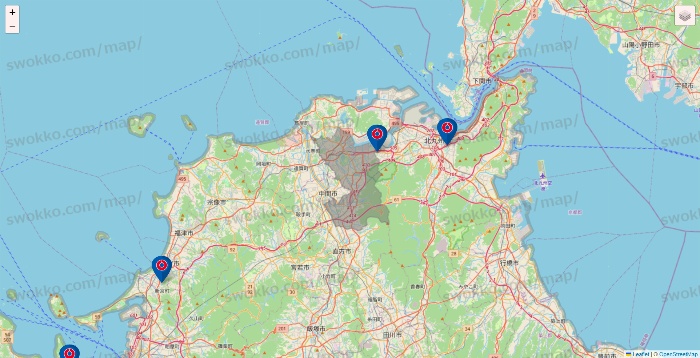 福岡県のコーナンの店舗地図