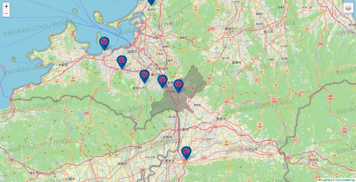 福岡県のコーナンの店舗地図