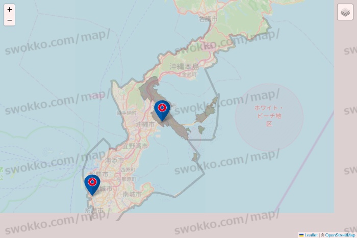 沖縄県のコーナンの店舗地図