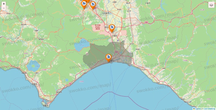 北海道のコメダ珈琲の店舗地図