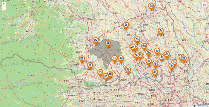 埼玉県のコメダ珈琲の店舗地図