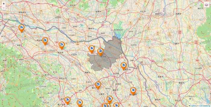 埼玉県のコメダ珈琲の店舗地図