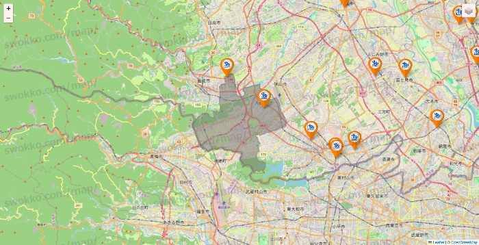 埼玉県のコメダ珈琲の店舗地図