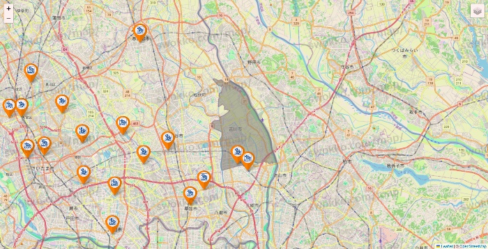 埼玉県のコメダ珈琲の店舗地図