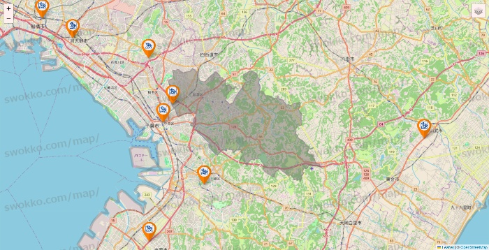 千葉県のコメダ珈琲の店舗地図