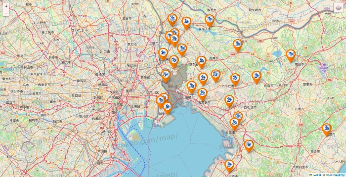 千葉県のコメダ珈琲の店舗地図