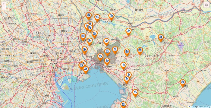 千葉県のコメダ珈琲の店舗地図