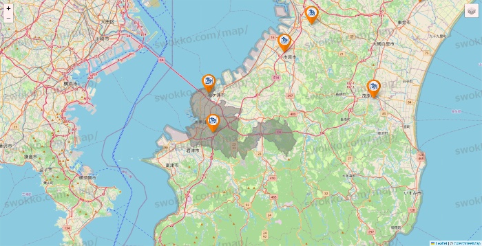 千葉県のコメダ珈琲の店舗地図