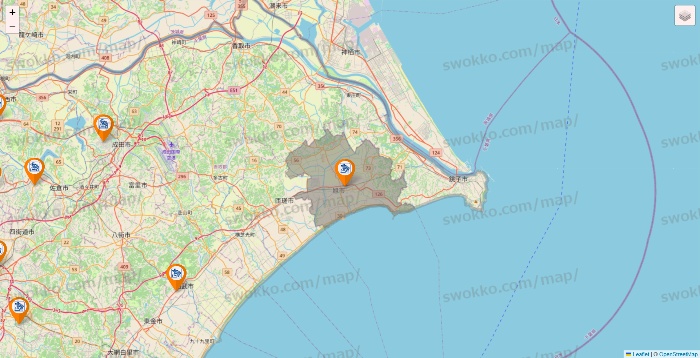 千葉県のコメダ珈琲の店舗地図