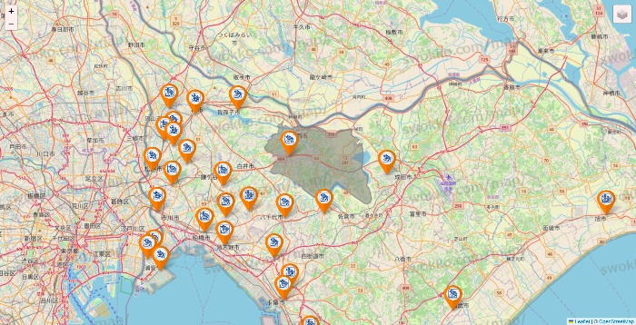 千葉県のコメダ珈琲の店舗地図