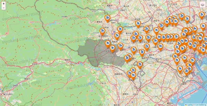 東京都のコメダ珈琲の店舗地図
