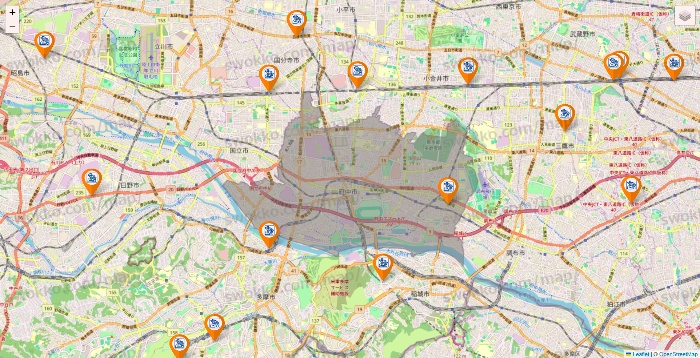 東京都のコメダ珈琲の店舗地図
