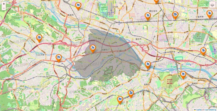 東京都のコメダ珈琲の店舗地図