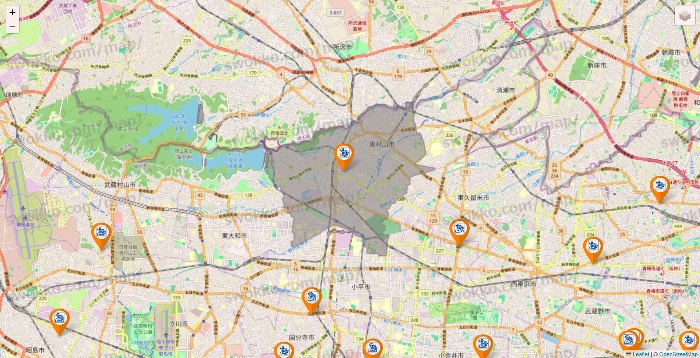 東京都のコメダ珈琲の店舗地図