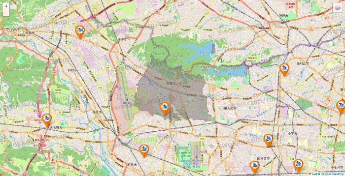 東京都のコメダ珈琲の店舗地図
