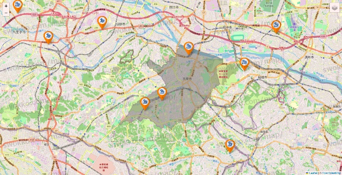 東京都のコメダ珈琲の店舗地図