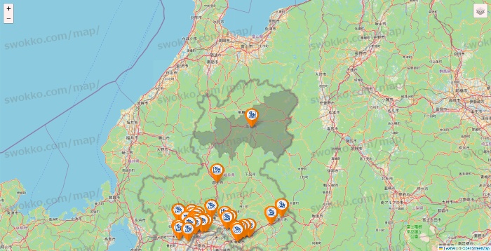 岐阜県のコメダ珈琲の店舗地図