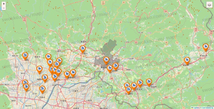 岐阜県のコメダ珈琲の店舗地図