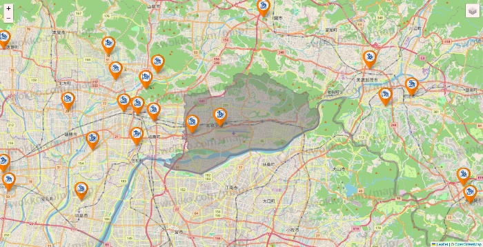 岐阜県のコメダ珈琲の店舗地図