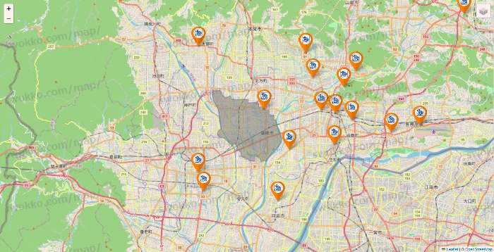 岐阜県のコメダ珈琲の店舗地図