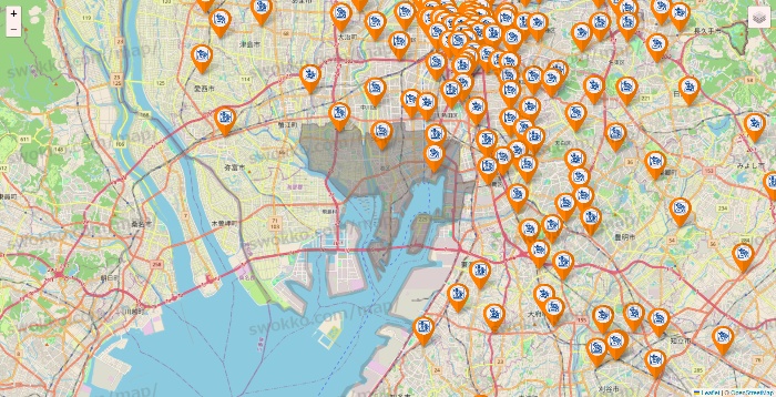 愛知県のコメダ珈琲の店舗地図