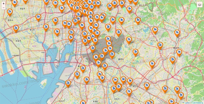 愛知県のコメダ珈琲の店舗地図