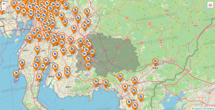 愛知県のコメダ珈琲の店舗地図