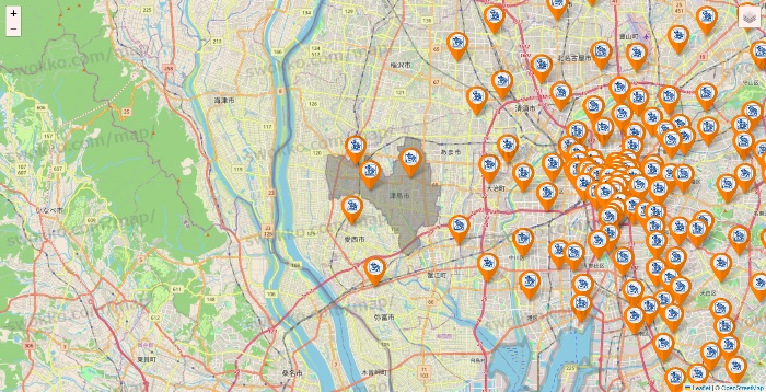 愛知県のコメダ珈琲の店舗地図