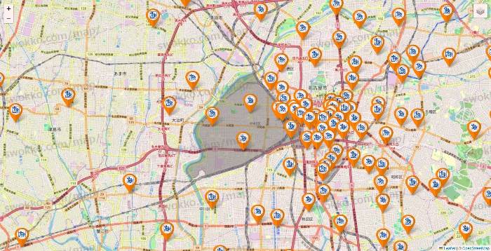 愛知県のコメダ珈琲の店舗地図