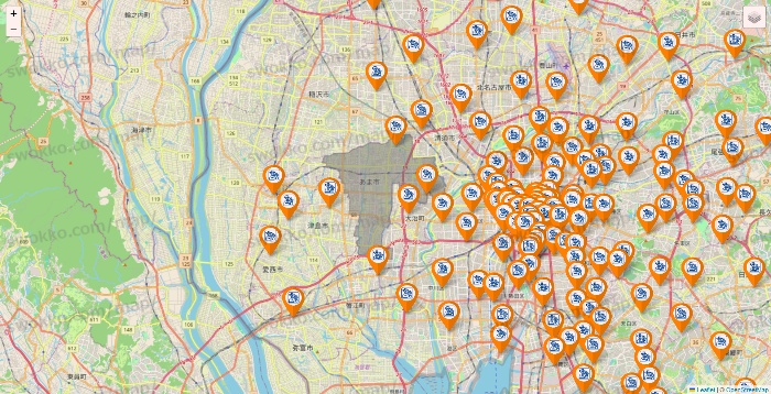 愛知県のコメダ珈琲の店舗地図